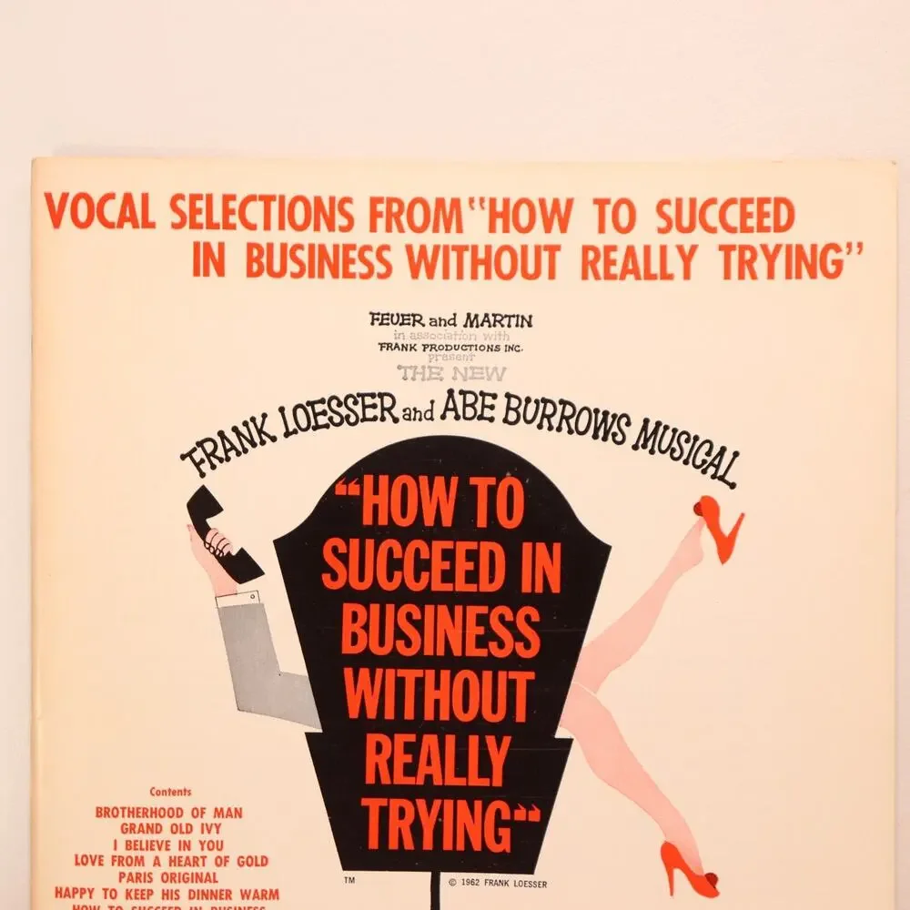 How to Succeed in Business Piano Vocal Songbook Sheet Music Score